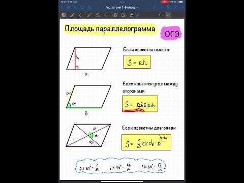 Площадь параллелограмма — Геометрия на ОГЭ