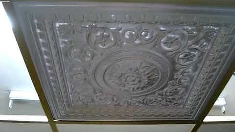 DIY Drop In  Grid Ceiling Tile Installation