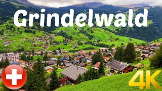 Grindelwald, Switzerland Walking Tour 4K 60fps - the most beautiful villages in the World