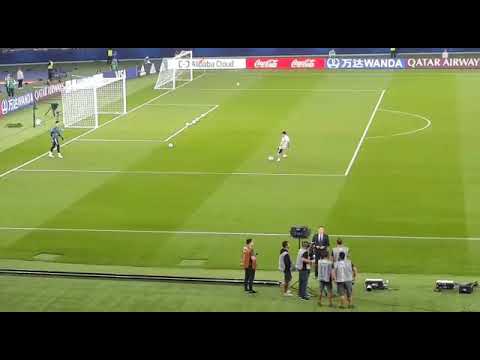 احماء حراس الريال قبل مباراة نهائي العالم للاندية٥