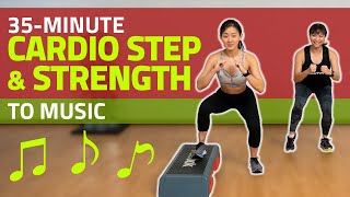 35-Minute Cardio Step & Strength to Music (Fun & Sweaty!) | Joanna Soh screenshot 3
