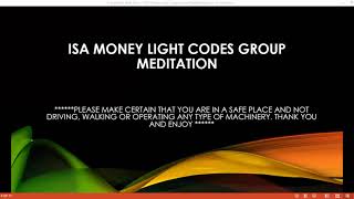 PATRICIA ELIZABETH - June 28th  2020 ISA Money Light Codes Group Meditation