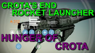 Destiny! Crota's End Rocket Launcher The Hunger Of Crota! (Baby Gjallarhorn)