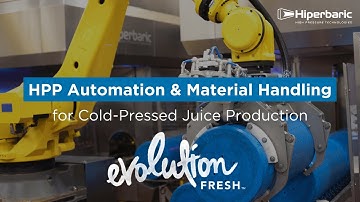 HPP Automation & Material Handling for Cold-Pressed Juice Production