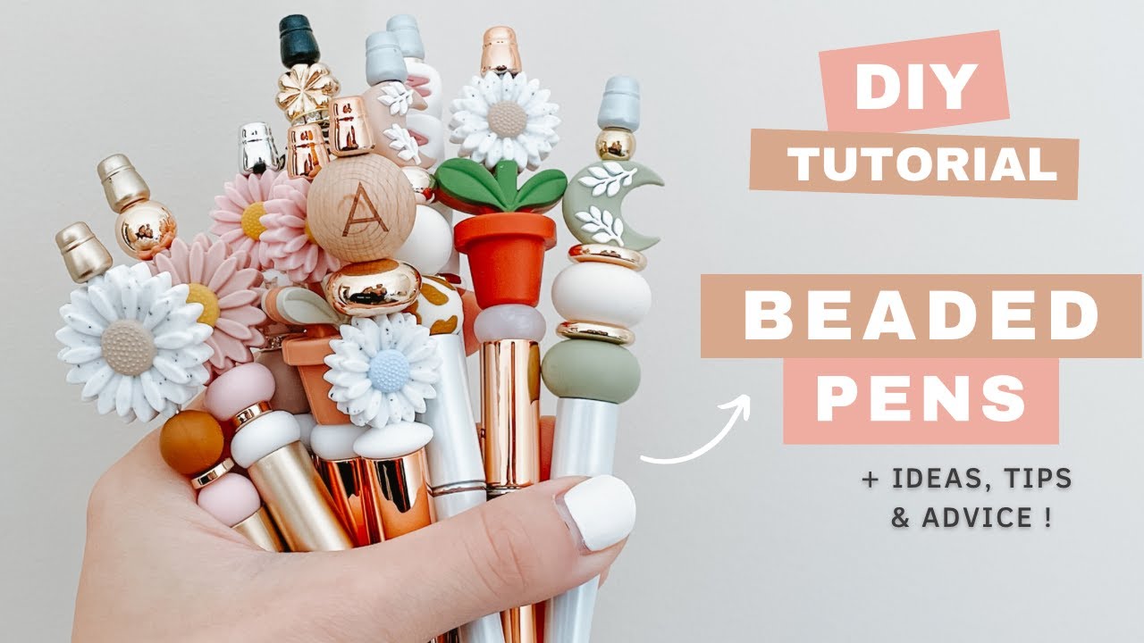 Quick Craft! DIY Beaded Pens some just beads some doorables these