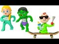 SUPERHERO BABIES RACE ❤ Superhero Babies Play Doh Cartoons For Kids