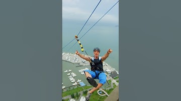 He LET GO of the ZIPLINE! 😱