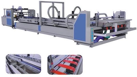 Auto Corrugated  Carton Folding and Gluing Machine For Paper Boxes Folder and Gluer System