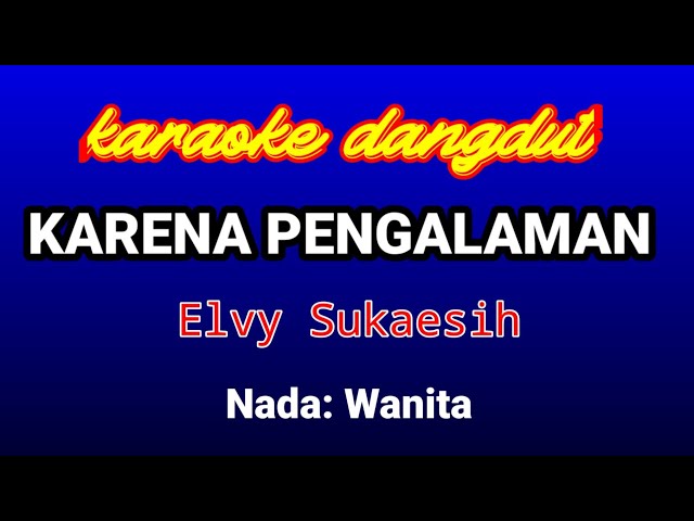 Karena Pengalaman Karaoke-Elvy Sukaesih class=