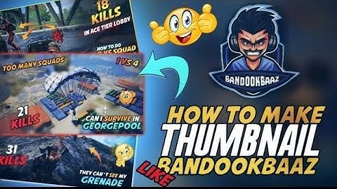 How to Create Gaming Thumbnail Like Bandookbaaz In Picsart Tutorial, Gaming Thumbnails On Android