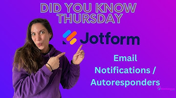 Setting up Auto-Response Emails in Jotform (How to videos for a small business)