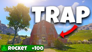we turned the LARGE BARN into a CRAZY TRAP BASE in rust...