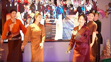 Mooie Tibetaanse zussen，Bhutanese dans “Precious Life Dj", "Joyi Joyi"