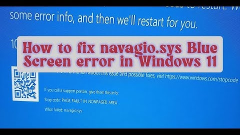 How to fix navagio.sys Blue Screen error in Windows 11