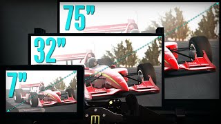 Does size really matter? Sim Racing screen size tested.