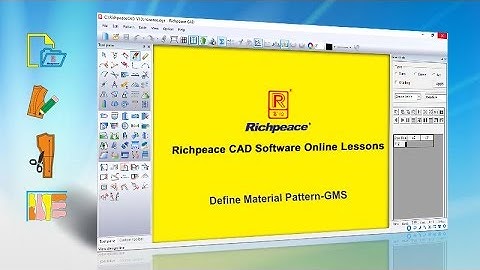 Richpeace CAD Software Online Lessons-Tip of the day-Define Material Pattern-GMS (V9)