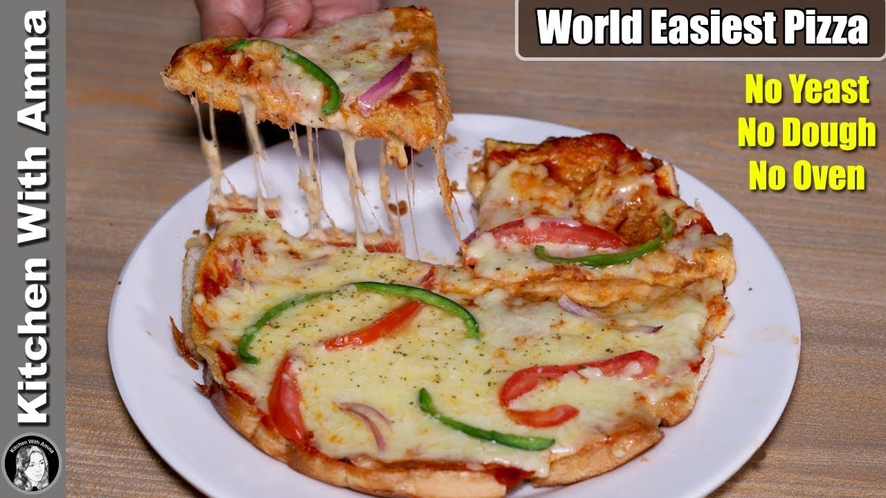 Bread Omelette Pizza Recipe Without Oven by Kitchen With Amna YouTube