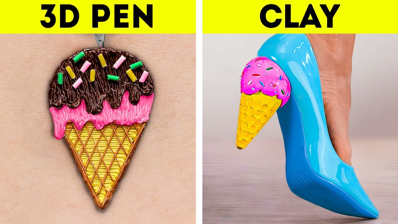 3D-PEN VS POLYMER CLAY | Cool And Colorful DIY Crafts And Jewelry To Save Your Money