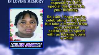 Helen Johnny memorial
