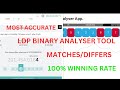 How to trade matchesdiffers using ldp binary analyser tool on deriv simple 100 accurate