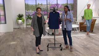 Joan Rivers Jersey Knit Henley Top with 3/4 Sleeves on QVC