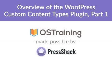 WordPress Development, Lesson #2: Overview of the Custom Content Types Plugin, Part 1