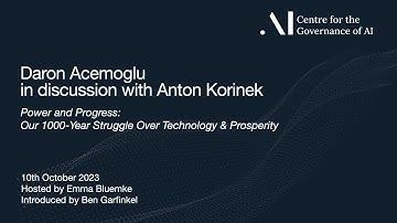 Daron Acemoglu Webinar on Power and Progress. Our 1000-Year Struggle Over Technology and Prosperity