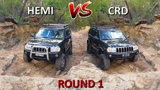Jeep Grand Cherokee 4x4 Challenge  HEMI vs CRD  Part 1