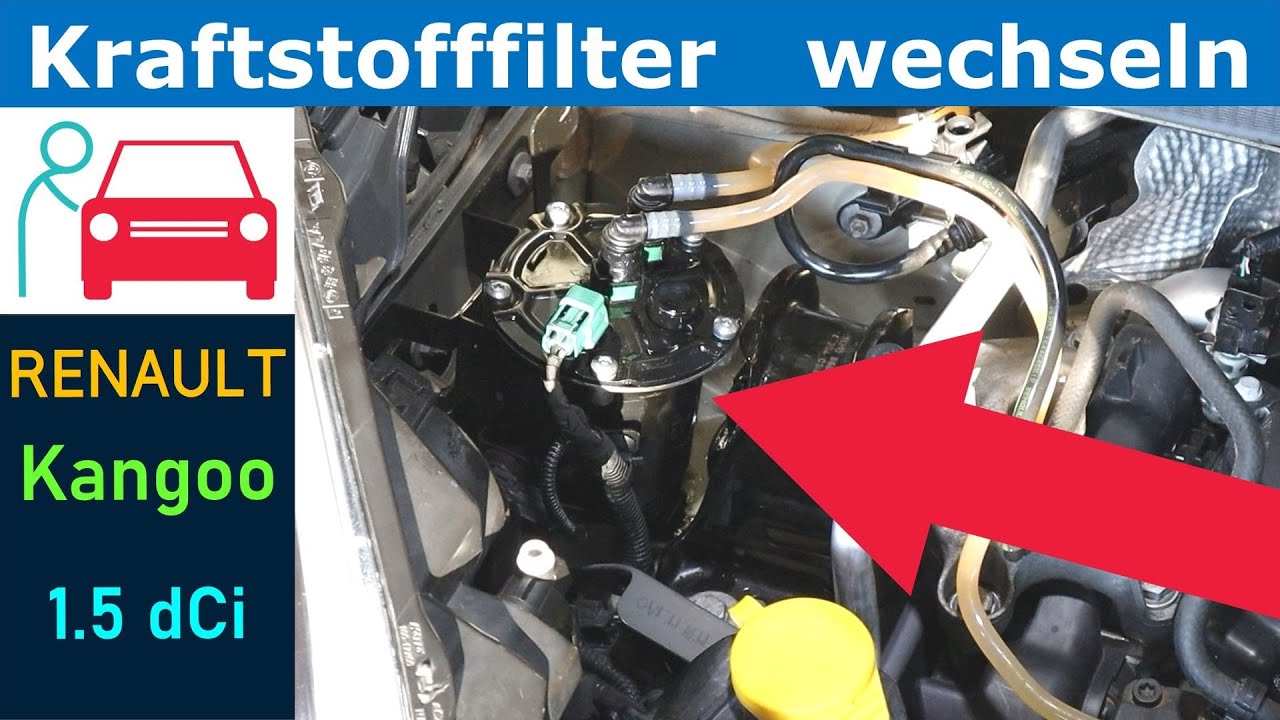 Wo Sitzt Der Kraftstofffilter Beim Renault Kangoo Kraftstofffilter wechseln 1.5 dCi Motor beim Renault Kangoo 2