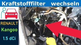 Kraftstofffilter wechseln 1.5 dCi Motor beim Renault Kangoo 2 / Mercedes Citan / Dacia Duster