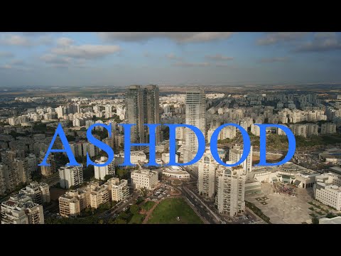 Israel. 4k video. Ashdod.  Drone shots of the best city in Israel |