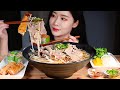 Asmr soupe de nouilles de riz vietnamiennes  rouleaux de printemps frits  printemps frais mukbang