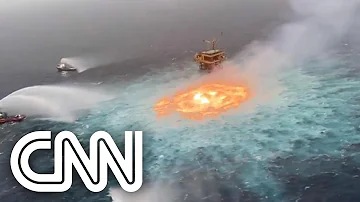 Tem um incêndio acontecendo no Golfo do México?