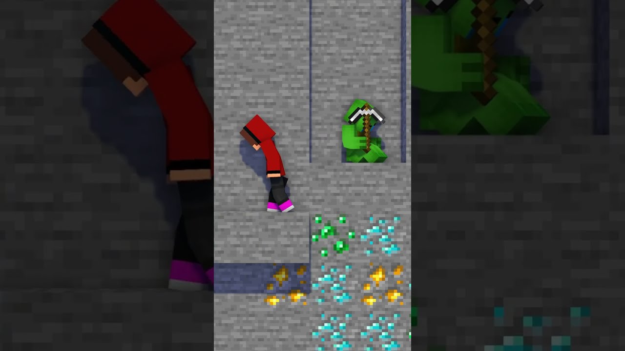 Mikey Never Give Up Mining MAIZEN Minecraft Animation Shorts