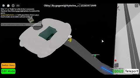 How to make an invisible and visible part in obby creator :D