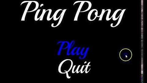 Pong Basic Version