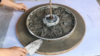 DIY- ❤️ Great Skill ❤️ - Making a versatile turntable from wheels and cement