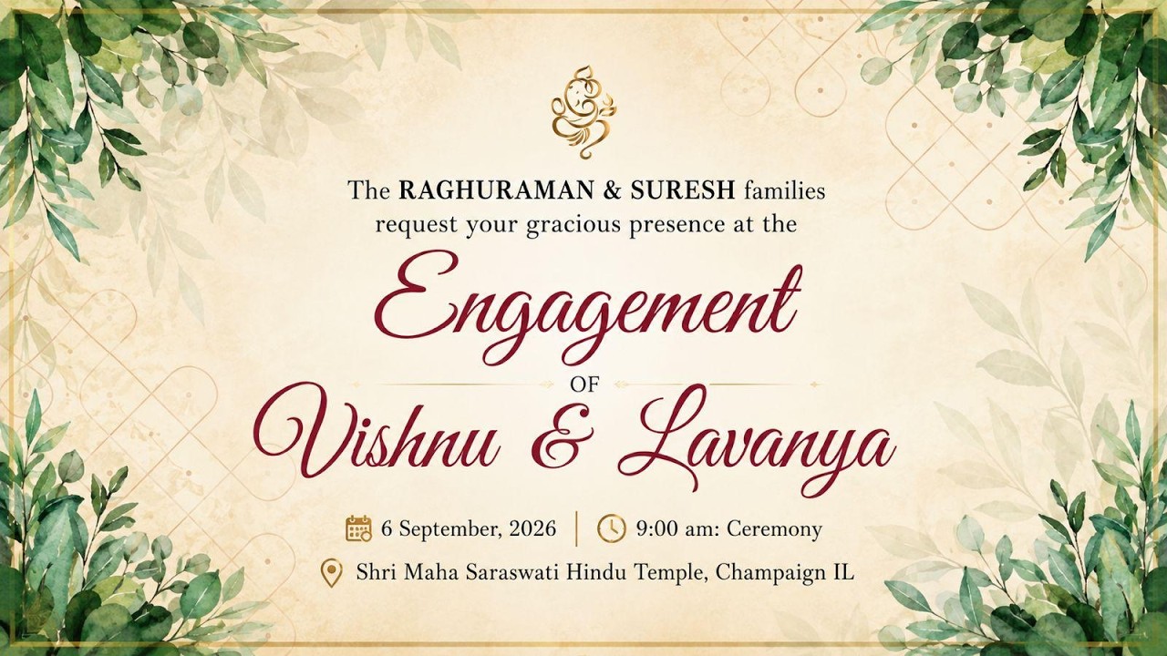 Vishnu and Lavanya Engagement Live Streaming