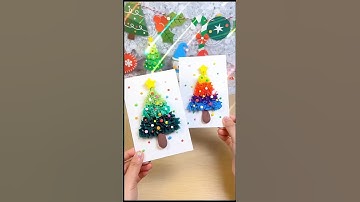 Making a Christmas Tree in 20 Seconds  Simple and Beautiful # Kindergarten Handmade