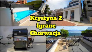 Chorwacja Igrane apartamenty Krystyna 2 - basen, klimatyzacja, grill, leżaki, internet WiFi, parking