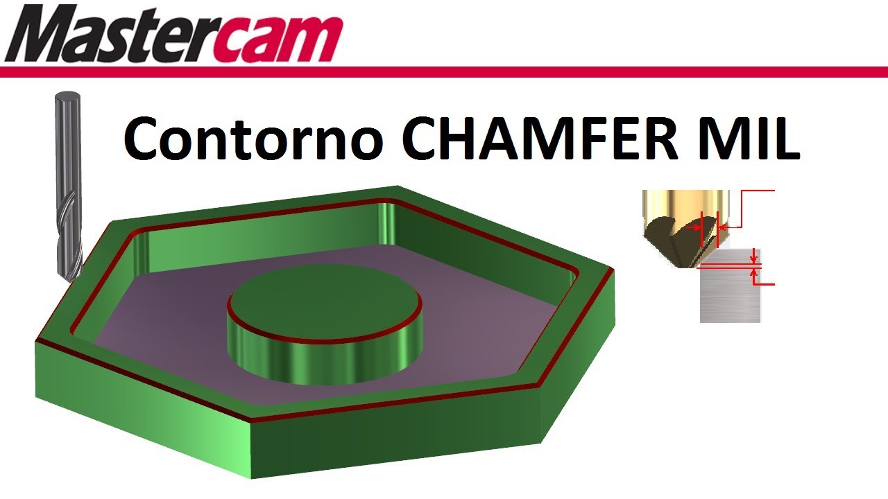 Funcion Chamfer Mill de Mastercam YouTube