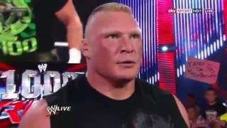 Brock Lesnar Returns And Attacks Triple h