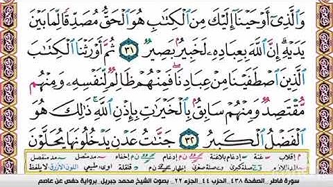 سورة فاطر مكتوبة / القارئ حمزة الجزائري