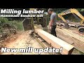 Milling lumber homemade Bandsaw Mill