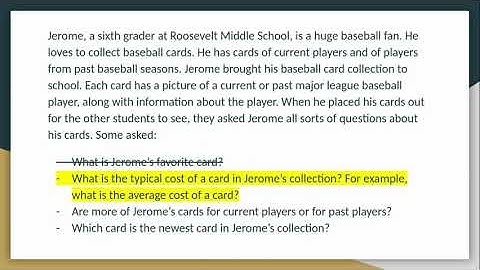 M6L1: Posing Statistical Questions