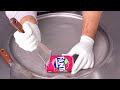 FANTA Pink Grapefruit - Ice Cream Rolls | how to make Lemonade to Ice Cream - Fooddesire ASMR