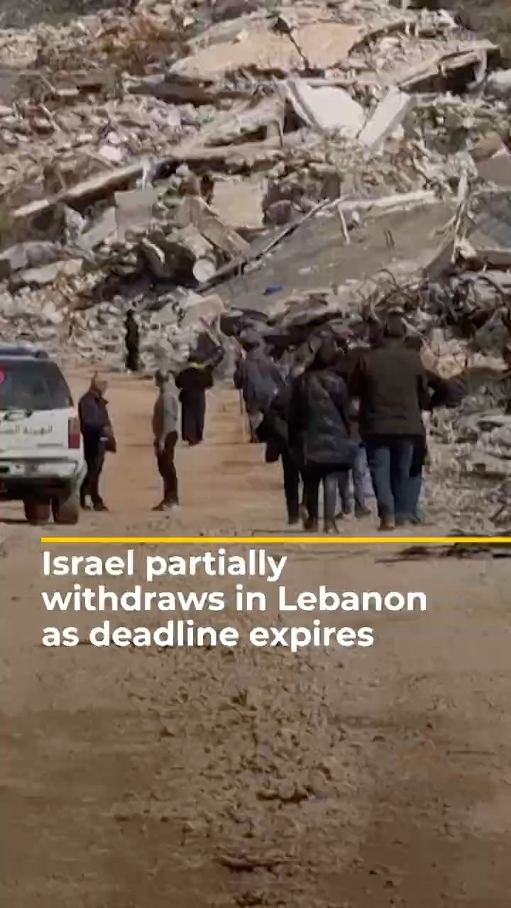 Israel partially withdraws troops in Lebanon as deadline expires | AJ #shorts