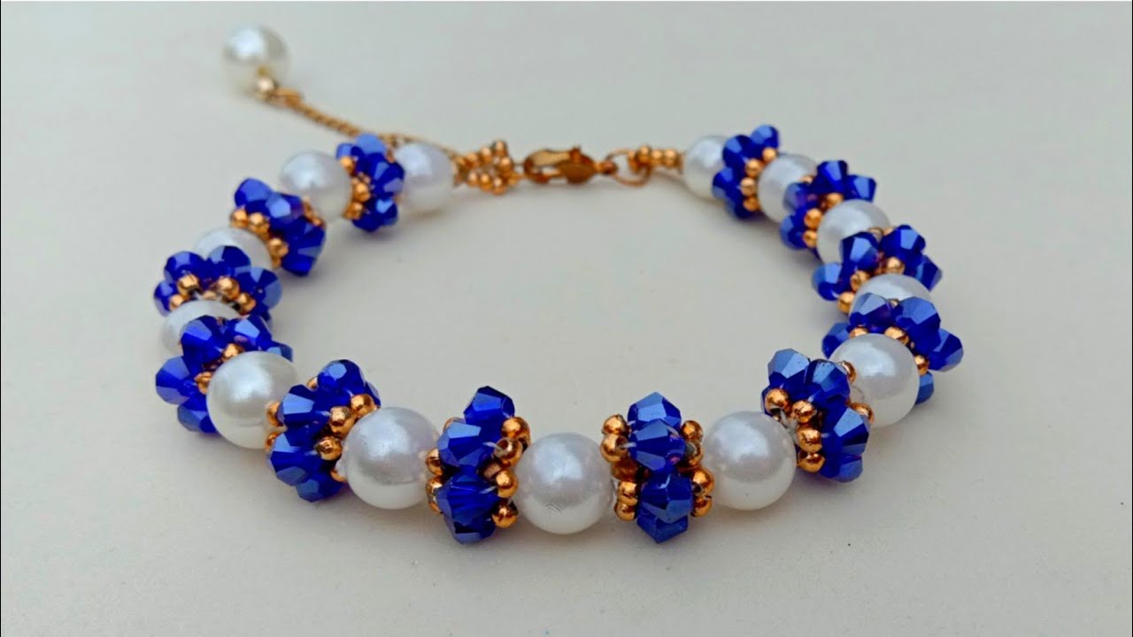 DIY bracelets with beads. Beginners tutorial. Beaded bracelet 