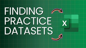 Where to find practice datasets for excel skills or data analysis!
