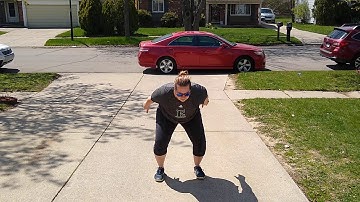 Squat jump lateral shuffle